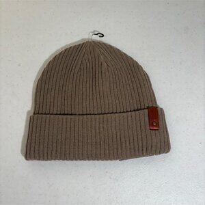 PXG Hat Cap Beanie Rib Knit Cuff Taupe Rust One Size Fits Most Mens
